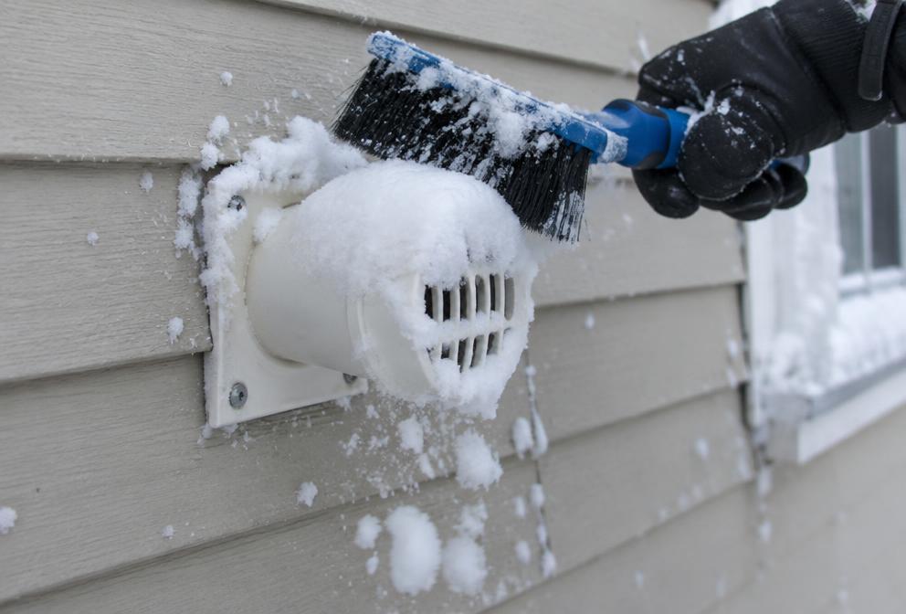 Clear snow from vents